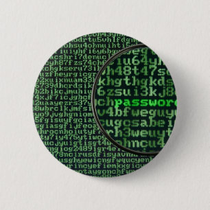 Het hacken voor wachtwoord ronde button 5,7 cm
