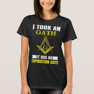 Het had een eed van vrijmetselaars en kompas t-shirt