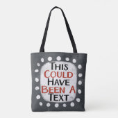 Het had een tekst Canvas tas kunnen zijn (Achterkant)