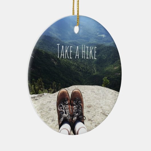 Het hakken bovenop de Wereld met Tekst II Keramisch Ornament (Rechts)