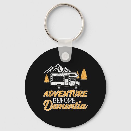 Het hakken Camping Lover Adventure voor Dementie Sleutelhanger (Voorkant)