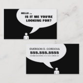 het hallo, is het me u zoekt? visitekaartje (Voorkant / Achterkant)