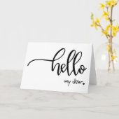 Het hallo Mijn Beste Hand voorzag de Kaart van de (Gele Bloem)