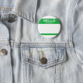 Het hallo Mijn Naam is - Groen Ronde Button 5,7 Cm (In situ)