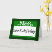 Het hallo mijn naam is kaart (Gele Bloem)