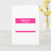 Het hallo, Mijn Naam is Label Kaart (Gele Bloem)