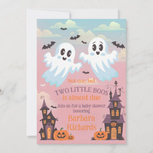 Het Halloween Baby shower van Twin Boo Kaart