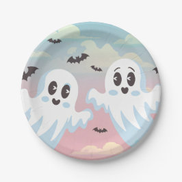 Het Halloween Baby shower van Twin Boo Papieren Bordje