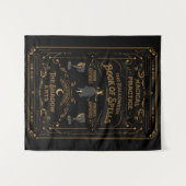 Het Halloween Book of Spells | Gothic Bosbouw Wandkleed (Voorkant (horizontaal))