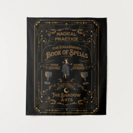 Het Halloween Book of Spells | Gothic Bosbouw Wandkleed