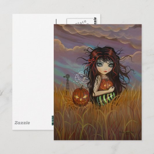 Het Halloween Fairy Briefkaart (Voorkant / Achterkant)