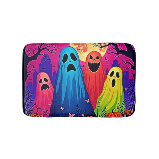 Het Halloween Party Design van Neon Ghosts Badmat (Voorkant)