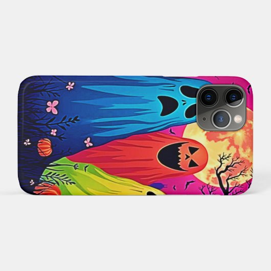 Het Halloween Party Design van Neon Ghosts Case-Mate iPhone Case (Achterkant (horizontaal))