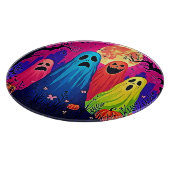 Het Halloween Party Design van Neon Ghosts Snijplank (Hoek)