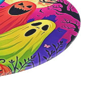 Het Halloween Party Design van Neon Ghosts Snijplank (Hoek)