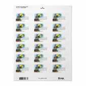 Het Halloween Witch  adreslabel Etiket (Full Sheet)