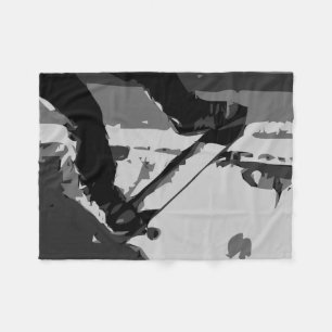 Het halve pijp Met een skateboard rijden Fleece Deken