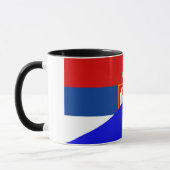 het halve symbool van de servische bosnië - herzeg mok (Links)