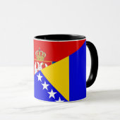 het halve symbool van de servische bosnië - herzeg mok (Voorkant rechts)