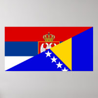 het halve symbool van de servische bosnië - herzeg