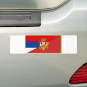 het halve symbool van de servische montenegro - vl bumpersticker (Op auto)