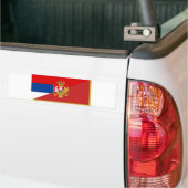 het halve symbool van de servische montenegro - vl bumpersticker (Op Truck)