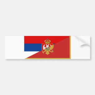 het halve symbool van de servische montenegro - vl bumpersticker