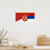 het halve symbool van de servische montenegro - vl poster (Keuken)
