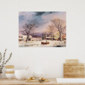 Het Halverwege huis van George Durrie Poster (Keuken)