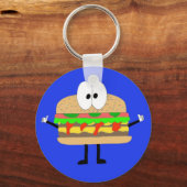 Het Hamburger Man doet de Fonzie. Sleutelhanger (Voorkant)