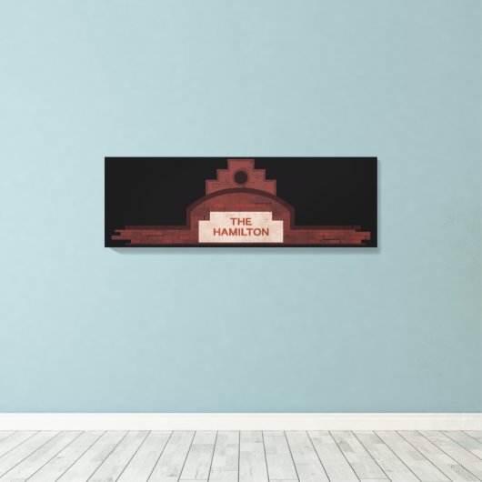 het hamilton - gebouw canvas afdruk (Insitu (Houten vloer))