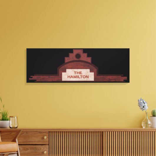 het hamilton - gebouw canvas afdruk (Insitu (Woonkamer))