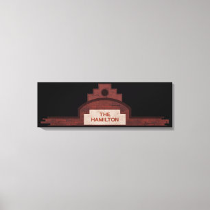 het hamilton - gebouw canvas afdruk