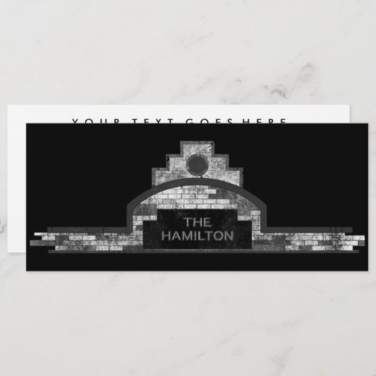 het hamilton - gebouw kaart (Voorkant / Achterkant)