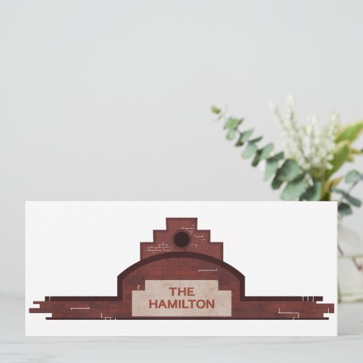 het hamilton - gebouw kaart (Staand voorkant)