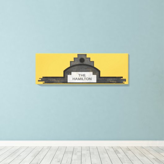 het hamilton - signaal canvas afdruk (Insitu (Houten vloer))