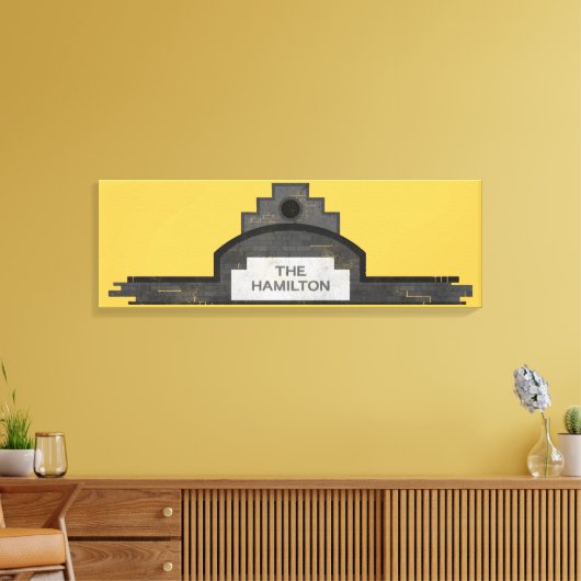 het hamilton - signaal canvas afdruk (Insitu (Woonkamer))