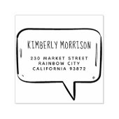 Het handgeschreven adres van de Terugkeer van de B Zelfinktende Stempel (Design)