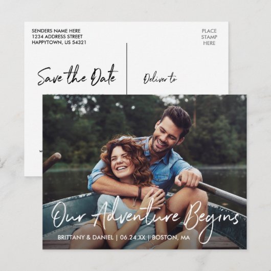 Het handgeschreven Adventure van het Manuscript be Briefkaart (Voorkant / Achterkant)