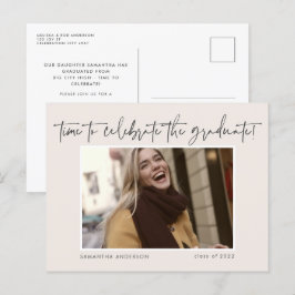Het handgeschreven Afstuderen van de Foto van het Briefkaart
