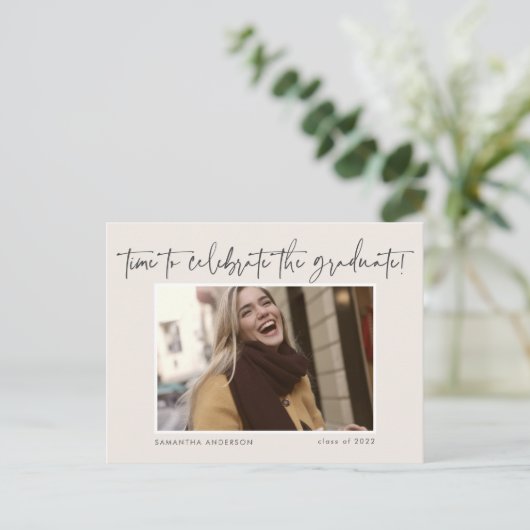 Het handgeschreven Afstuderen van de Foto van het  Briefkaart (Staand voorkant)