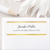 Het handgeschreven Eenvoudig Elegant Adres van de  Etiket (Insitu)