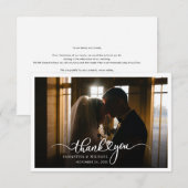 Het handgeschreven manuscript van de Foto van het  Bedankkaart (Voorkant / Achterkant)