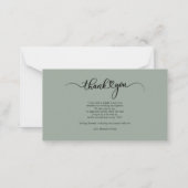 Het handgeschreven Manuscript van de Foto van het  Notitiekaartje (Achterkant)