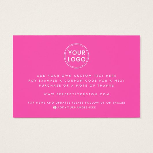 Het handgeschreven manuscript van de logo van de d visitekaartje (Achterkant)