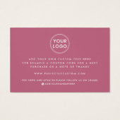 Het handgeschreven manuscript van de logo van de d visitekaartje (Achterkant)