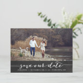 Het Handgeschreven Manuscript van het Chalkboard v Save The Date (Staand voorkant)