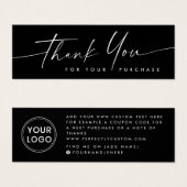 Het handgeschreven manuscript voegt zwarte logo to mini visitekaartjes (Voorkant /achterkant)