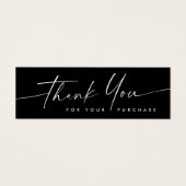 Het handgeschreven manuscript voegt zwarte logo to mini visitekaartjes (Voorkant)