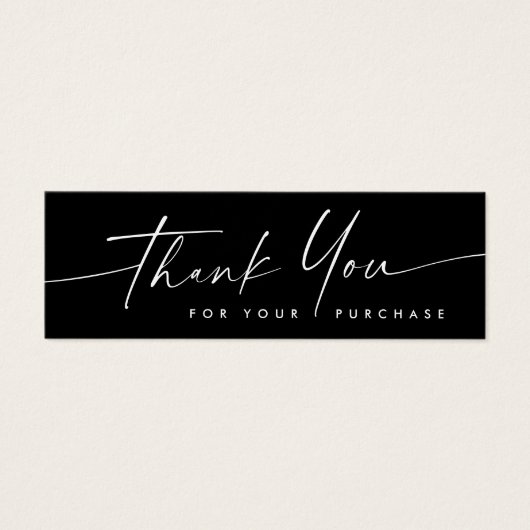 Het handgeschreven manuscript voegt zwarte logo to mini visitekaartjes (Voorkant)